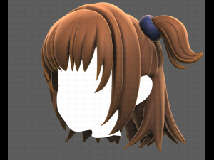 Base Hair for girl V07 3D 모델
