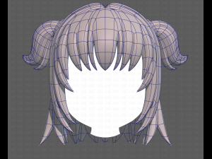 Base Hair for girl V07 3D 모델