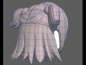 Base Hair for girl V07 3D 모델