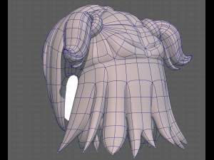 Base Hair for girl V07 3D 모델