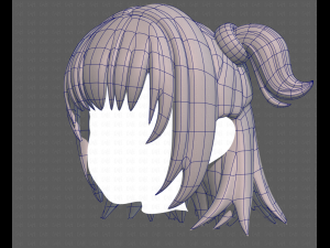 Base Hair for girl V07 3D 모델