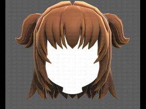 Base Hair for girl V07 3D 모델
