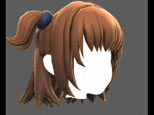 Base Hair for girl V07 3D 모델