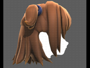 Base Hair for girl V07 3D 모델