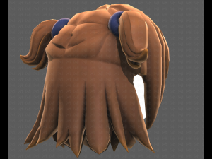 Base Hair for girl V07 3D 모델