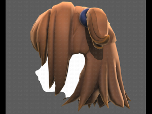 Base Hair for girl V07 3D 모델