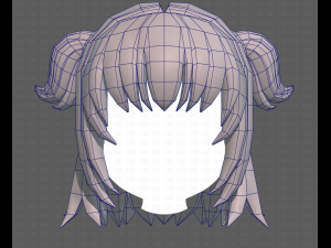 Base Hair for girl V07 3D 모델