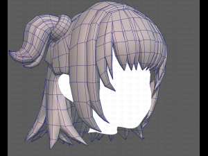 Base Hair for girl V07 3D 모델