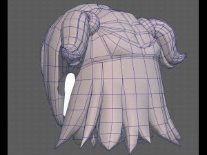 Base Hair for girl V07 3D 모델