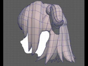 Base Hair for girl V07 3D 모델