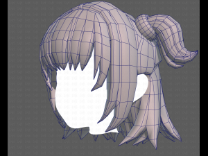 Base Hair for girl V07 3D 모델