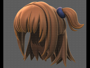 Base Hair for girl V07 3D 모델