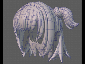 Base Hair for girl V07 3D 모델