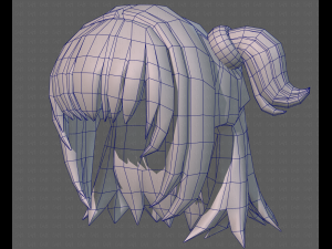 Base Hair for girl V07 3D 모델