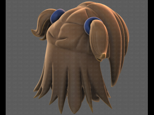 Base Hair for girl V07 3D 모델