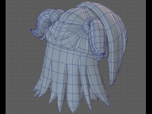 Base Hair for girl V07 3D 모델