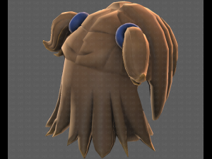 Base Hair for girl V07 3D 모델