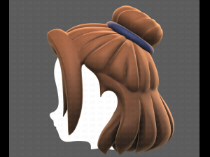 Base Hair for girl V08 3Dモデル