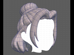 Base Hair for girl V08 3Dモデル