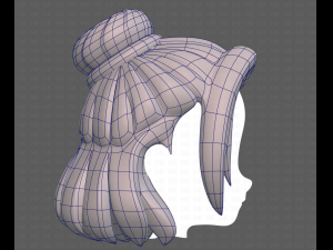 Base Hair for girl V08 3Dモデル