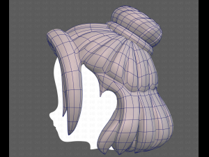 Base Hair for girl V08 3Dモデル