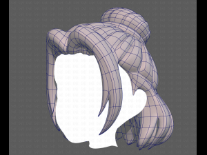 Base Hair for girl V08 3Dモデル