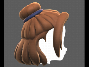 Base Hair for girl V08 3Dモデル