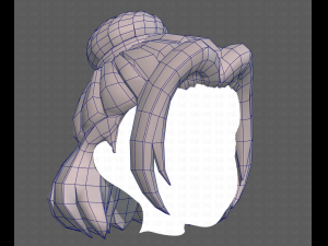 Base Hair for girl V08 3Dモデル