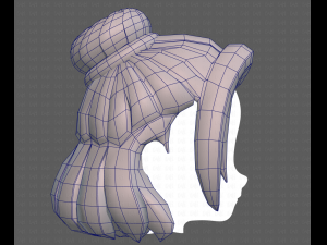 Base Hair for girl V08 3Dモデル
