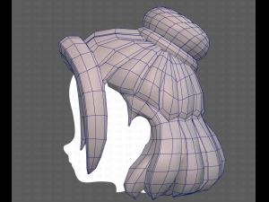 Base Hair for girl V08 3Dモデル