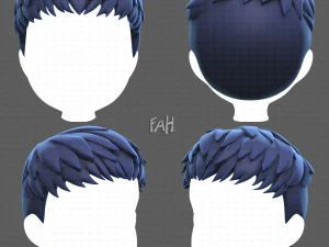 Base per capelli per ragazzo V08 Modello 3D