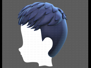 Base Hair for Boy V08 3D 모델