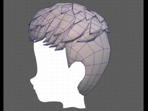 Base Hair for Boy V08 3D Model