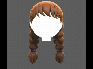 Base Hair for girl V09 3D Model