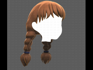 Base Hair for girl V09 3D Model