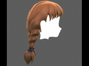 Base Hair for girl V09 3D Model