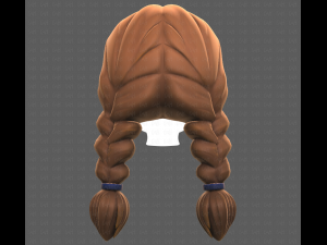 Base Hair for girl V09 3D Model