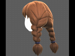 Base Hair for girl V09 3D Model