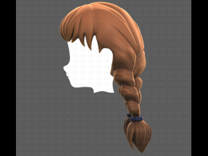 Base Hair for girl V09 3D Model