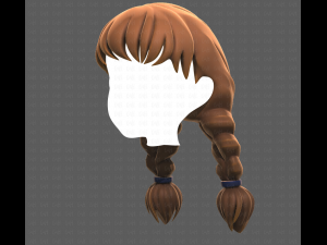 Base Hair for girl V09 3D Model
