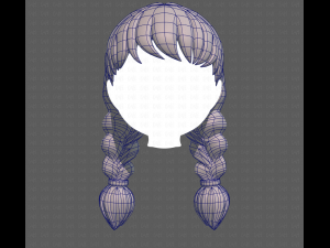 Base Hair for girl V09 3D Model