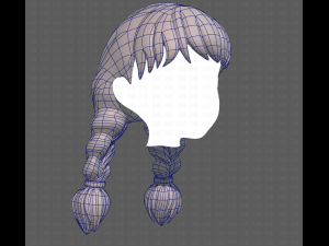 Base Hair for girl V09 3D Model