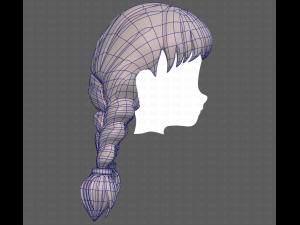 Base Hair for girl V09 3D Model