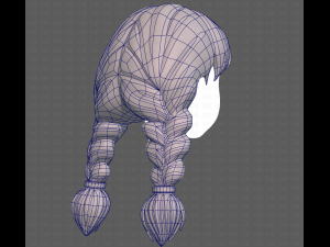 Base Hair for girl V09 3D Model
