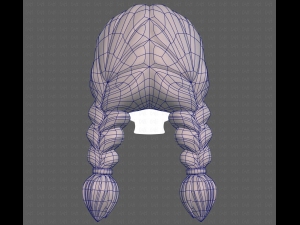 Base Hair for girl V09 3D Model
