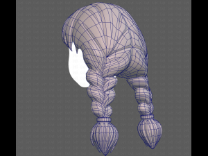 Base Hair for girl V09 3D Model