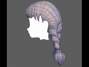 Base Hair for girl V09 3D Model