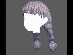 Base Hair for girl V09 3D Model