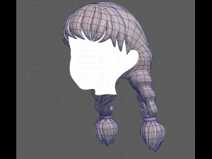 Base Hair for girl V09 3D Model