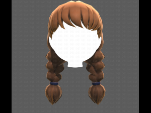 Base Hair for girl V09 3D Model